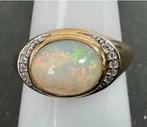 Prachtige sterling zilveren ring met grote Ethiopische opaal, Ophalen, 19 tot 20, Geel, Nieuw