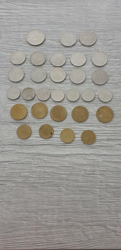 Set van 29 antieke munten uit Frankrijk — Francs & Centimes, Postzegels en Munten, Munten | Europa | Niet-Euromunten, Setje, Frankrijk