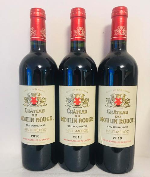 Château du Moulin Rouge – 2010 – Cru Bourgeois- Haut Medoc., Collections, Vins, Neuf, Vin rouge, France, Pleine, Enlèvement ou Envoi