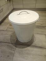 Vuilnisbak Ikea KNODD Ton met deksel, wit, 40 l, Huis en Inrichting, Woonaccessoires | Prullenbakken, Ophalen, Zo goed als nieuw