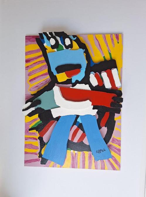 Karel Appel - Sculptuur in hout "Blue Boy", Antiquités & Art, Art | Lithographies & Sérigraphies, Enlèvement ou Envoi