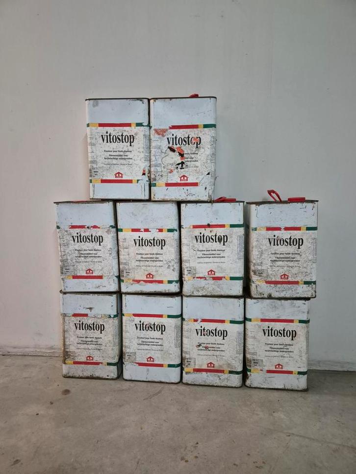 Vitostop fixeermiddel 5L WIT voor twijfelachtige ondergronen, Doe-het-zelf en Bouw, Verf, Beits en Lak, Nieuw, Verf, Wit, Ophalen of Verzenden