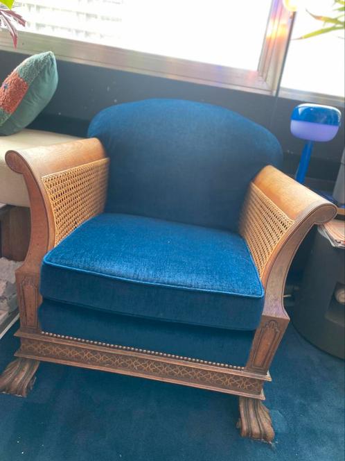 Interbellum Club fauteuil, Huis en Inrichting, Zetels | Zetels en Chaises Longues, Gebruikt, Eenpersoons, Minder dan 150 cm, 75 tot 100 cm