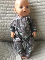 302. Babyborn: Nieuw grijs speelpakje met monstertjes, Ophalen of Verzenden, Nieuw, Babypop
