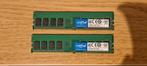 Crucial 16GB Kit (2 x 8GB) DDR4-2400 UDIMM, Computers en Software, RAM geheugen, Ophalen, DDR4, Zo goed als nieuw, Desktop