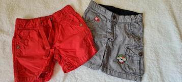 2 shorts, maat 74