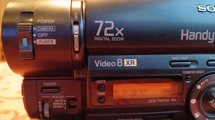 Sony CCD TR 425 video 8 XR camcordercamera, Audio, Tv en Foto, Videocamera's Analoog, Camera, 8mm, Ophalen of Verzenden