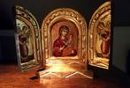 Triptiek, houten icoon, Antiek en Kunst, Ophalen of Verzenden