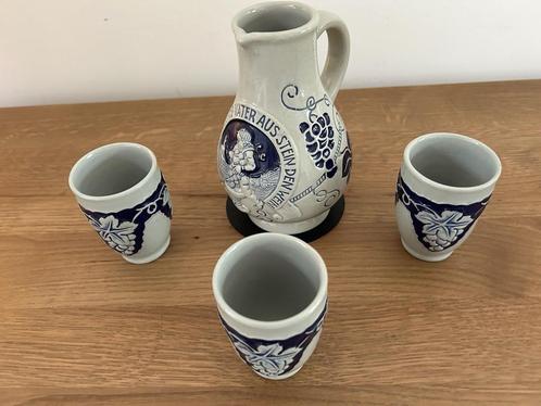 Vintage Aardewerk wijnstel, Antiek en Kunst, Antiek | Keramiek en Aardewerk, Ophalen of Verzenden