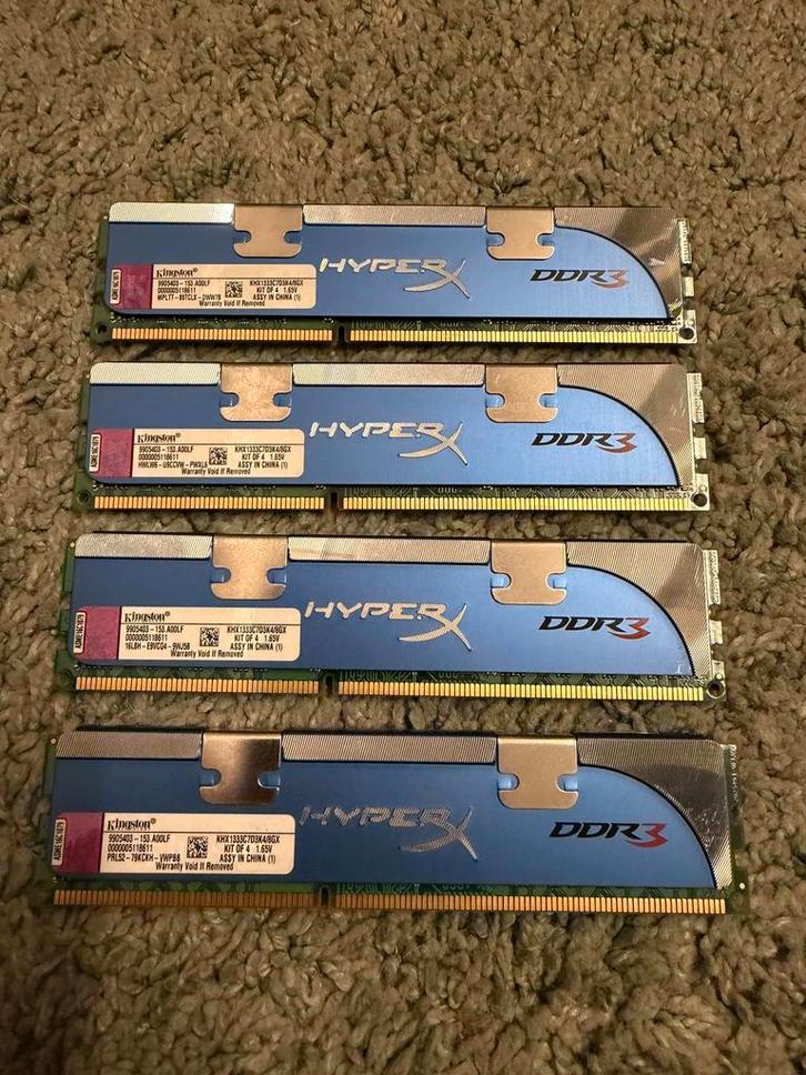 Kingston HyperX DDR3-geheugen, Computers en Software, RAM geheugen, Gebruikt, Desktop, 8 GB, DDR3, Ophalen of Verzenden