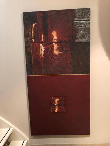 GROOT SCHILDERIJ "MODERN ART" 180 x 90 cm. -50% KORTING beschikbaar voor biedingen