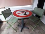Tuintafeltje met stoelen, Ophalen, Gebruikt, Rond, Metaal
