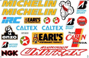 Kit d'autocollants pour casque de moto Michelin NGK Caltex B, Enlèvement ou Envoi