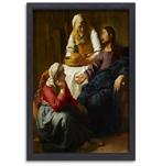 Christus in het huis van Martha en Maria - Johannes Vermeer, Huis en Inrichting, Nieuw, 75 tot 100 cm, Print, Oorspronkelijke maker