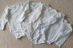 Lot de 4 bodies blancs à manches longues - T68 - Baby Club, Kinderen en Baby's, Ophalen, Nacht- of Onderkleding, Gebruikt, Jongetje of Meisje
