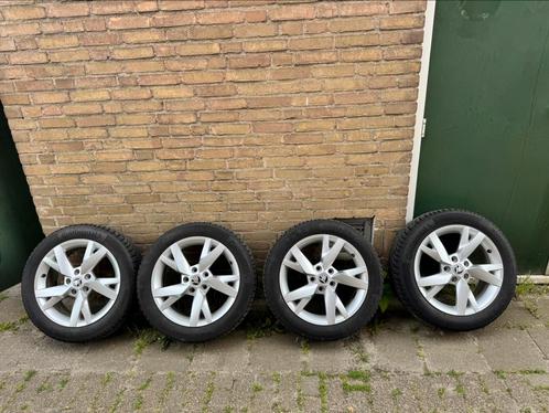 Winterset Skoda 205-55-17 Continental WinterContact 5x112, Auto-onderdelen, Banden en Velgen, Banden en Velgen, Winterbanden, 17 inch