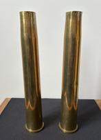 2 tubes jaunes en cuivre - Bofors, Douilles ou Pièces de fouille, Armée de terre, Enlèvement ou Envoi