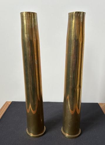 2 tubes jaunes en cuivre - Bofors