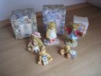 Cherished Teddies - Playing - 5 pieces + 3 original boxes, Collections, Ours & Peluches, Comme neuf, Statue, Enlèvement, Cherished Teddies