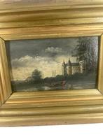 Schilderij gesigneerd Léa, eind 19e/begin 20e eeuw - met gou, Antiek en Kunst, Kunst | Schilderijen | Klassiek, Ophalen of Verzenden