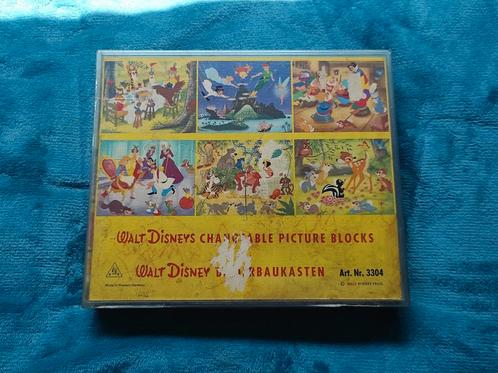 Vintage Walt Disney Changeable picture block puzzel, Antiek en Kunst, Antiek | Speelgoed, Ophalen