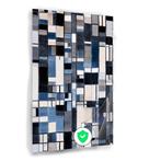 Gelaagdheid in Blauw en Grijs Poster 80x120cm mat., Huis en Inrichting, Woonaccessoires | Schilderijen, Tekeningen en Foto's, Nieuw
