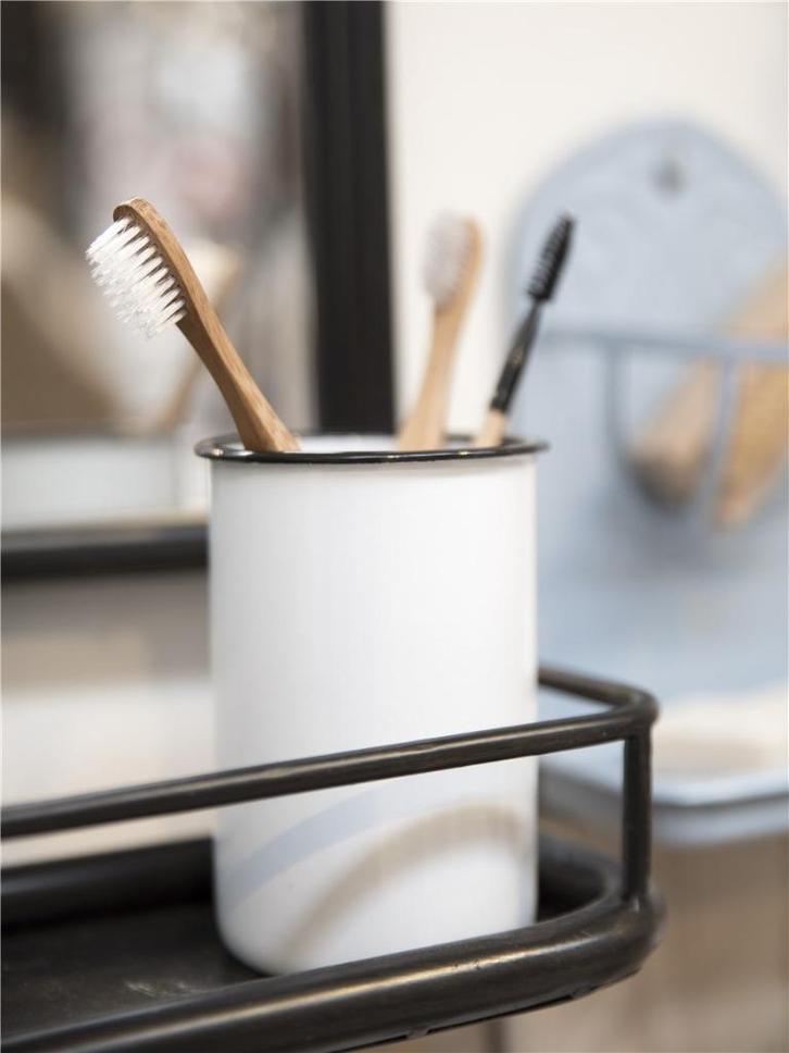 Beker ~Enamel~ IB Laursen landelijk rustiek sober, Huis en Inrichting, Badkamer | Badtextiel en Accessoires, Nieuw, Overige typen