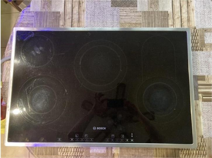 Bosh keramische keramische plaat 80x52 goede staat, Elektronische apparatuur, Kookplaten, Gebruikt, Inbouw, Halogeen, 5 kookzones of meer