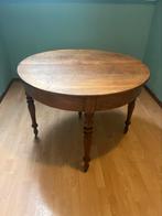 Table ronde en chene rabattable sur sa moitie avec roulette, Enlèvement