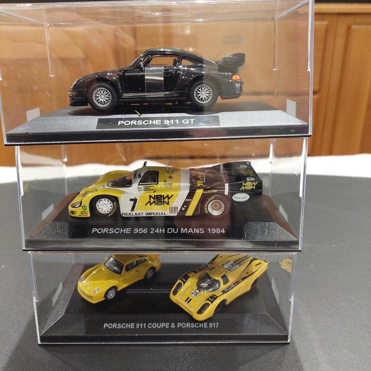 4 Porsche-modellen, Hobby en Vrije tijd, Modelbouw | Auto's en Voertuigen, Zo goed als nieuw, Ophalen of Verzenden