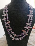 Natuursteen kralen lange ketting, Handtassen en Accessoires, Ophalen of Verzenden, Nieuw, Met edelsteen