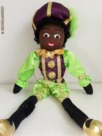 Authentieke etalage zwarte Piet pop - 45cm, groen/paars, Verzenden
