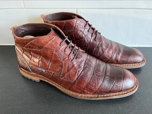 Floris van Bommel herenschoenen maat 9 / 43 H, Kleding | Heren, Schoenen, Zo goed als nieuw, Veterschoenen, Bruin, Ophalen of Verzenden