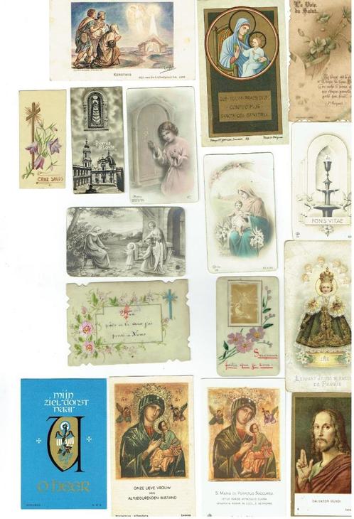 Lot van 16 devotieprentjes (Verzam-089), Verzamelen, Bidprentjes en Rouwkaarten, Bidprentje, Ophalen of Verzenden