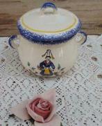 Franse handbeschilderde suikerpot uit Normandië, Ophalen of Verzenden