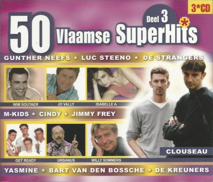 3CD-BOX * 50 VLAAMSE SUPERHITS - Deel 3, CD & DVD, CD | Néerlandophone, Comme neuf, Chanson réaliste ou Smartlap, Envoi