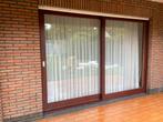 Schuifdeur met elektrische rolluik dubbel glas., Doe-het-zelf en Bouw, Ophalen, Zo goed als nieuw, Hout