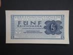 5 Reichsmark 1944 Allemagne Wehrmacht Armée argent WW2 UNC (, Timbres & Monnaies, Envoi, Billets en vrac, Allemagne