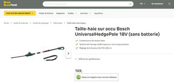 Taille haie télescopique Bosch UniversalHedgePole 18V 