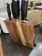 Boretti messenset in houten blok (7-delig), Huis en Inrichting, Ophalen of Verzenden, Zo goed als nieuw