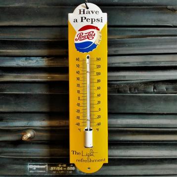 Emaille Thermometer Have a PEPSI COLA Reclamebord Dop Plaque