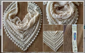 Grote gehaakte omslagdoek sjaal handmade handgemaakt crochet