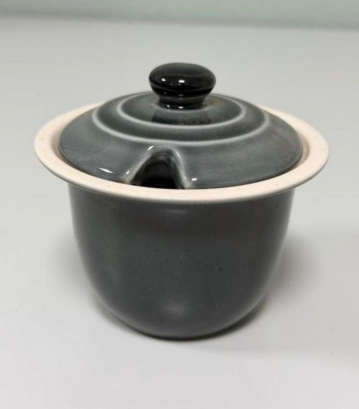 Vintage Keramisch Potje Deksel Glazuur Suiker Jam Honing Pot, Antiek en Kunst, Antiek | Servies los, Ophalen of Verzenden