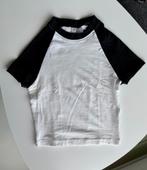 Witte baseball T-shirt met donkerblauwe kapmouwen (H&M - XS), Kleding | Dames, T-shirts, Gedragen, Maat 34 (XS) of kleiner, H&M