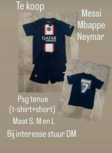 t shirt en short psg beschikbaar voor biedingen