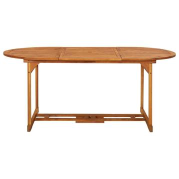 Tuintafel Henri ovaal 180x90x75 cm massief acaciahou, Tuin en Terras, Tuintafels, Verzenden, Nieuw, Ovaal, Hout