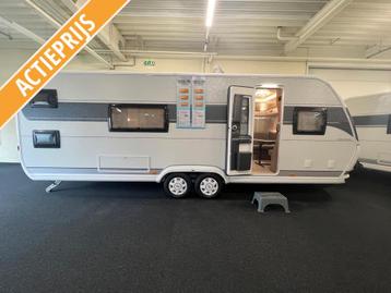 Hobby Prestige 650 KFU ACTIEPRIJS+MOVER+VOORTENT, Caravans en Kamperen, Caravans, Schokbreker, Vast bed, Rondzit, Hobby