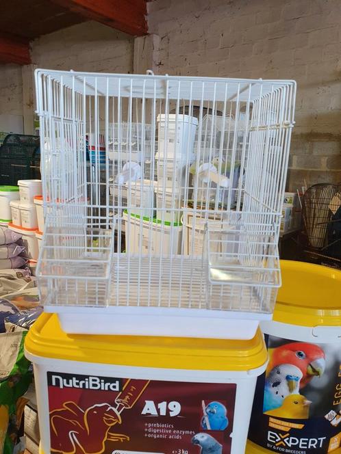 Kleine transport kooi Wit 25 x 19 x 34, Dieren en Toebehoren, Vogels | Hokken en Kooien, Nieuw, Ophalen of Verzenden
