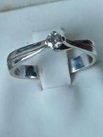 Prachtige wit gouden ring met briljant 3,6 gram, Bijoux, Sacs & Beauté, Bagues, Enlèvement, Blanc