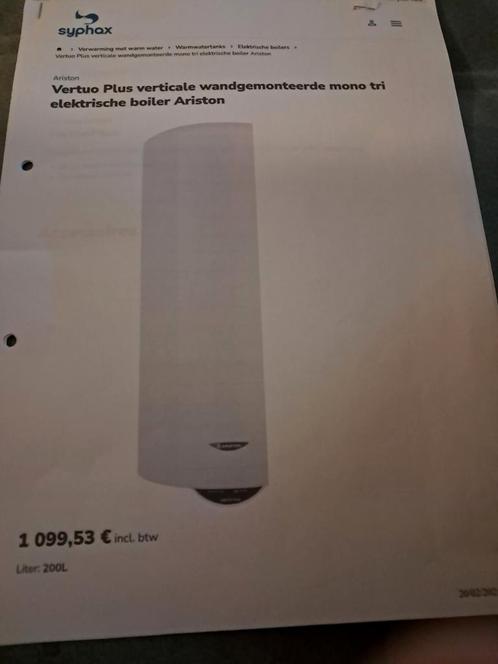 Electrische boiler Ariston, Doe-het-zelf en Bouw, Chauffageketels en Boilers, Boiler, Ophalen